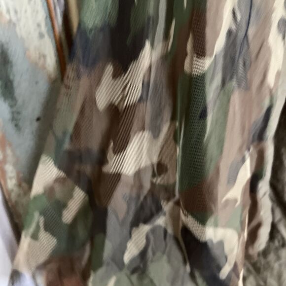 V Cristina Large Camouflage Sleeveless Blouse With Tulle/Netting - Picture 3 of 12